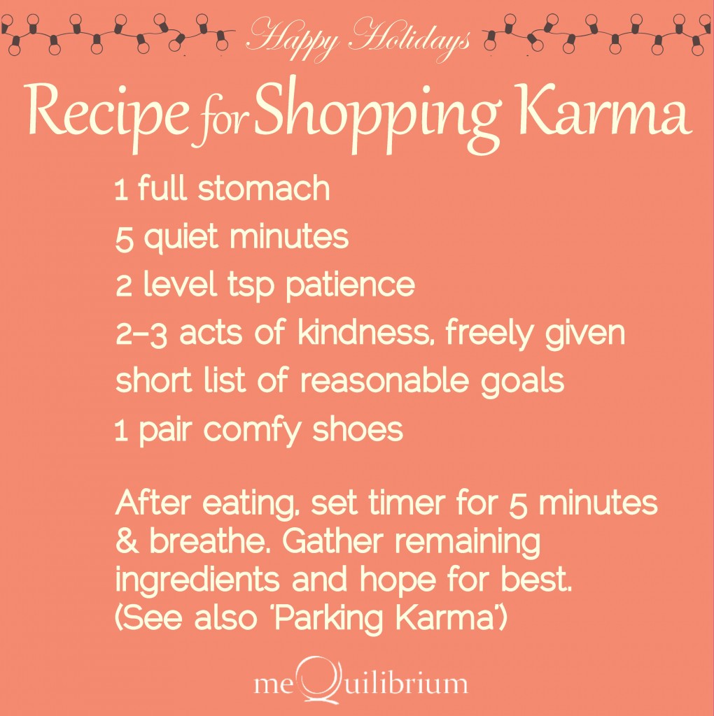 Recipe for Shopping Karma