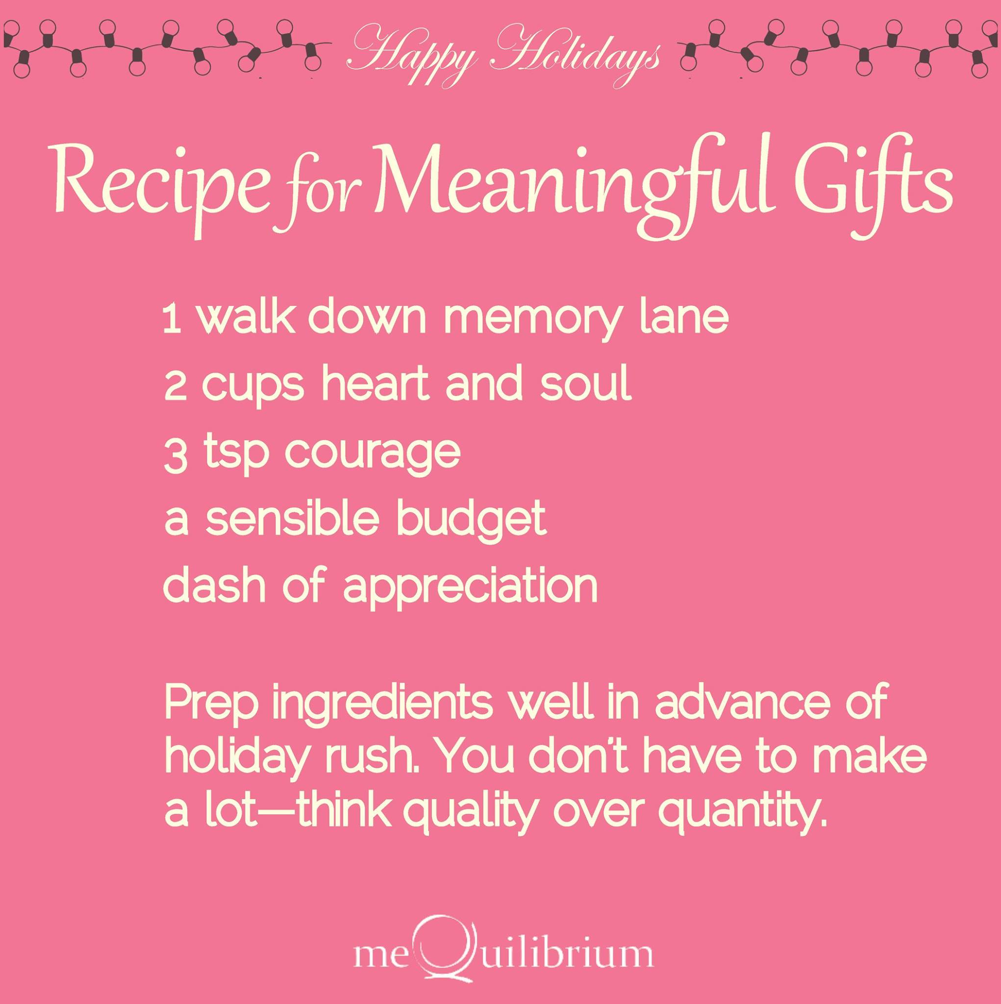 Recipe for Meaningful Gifts