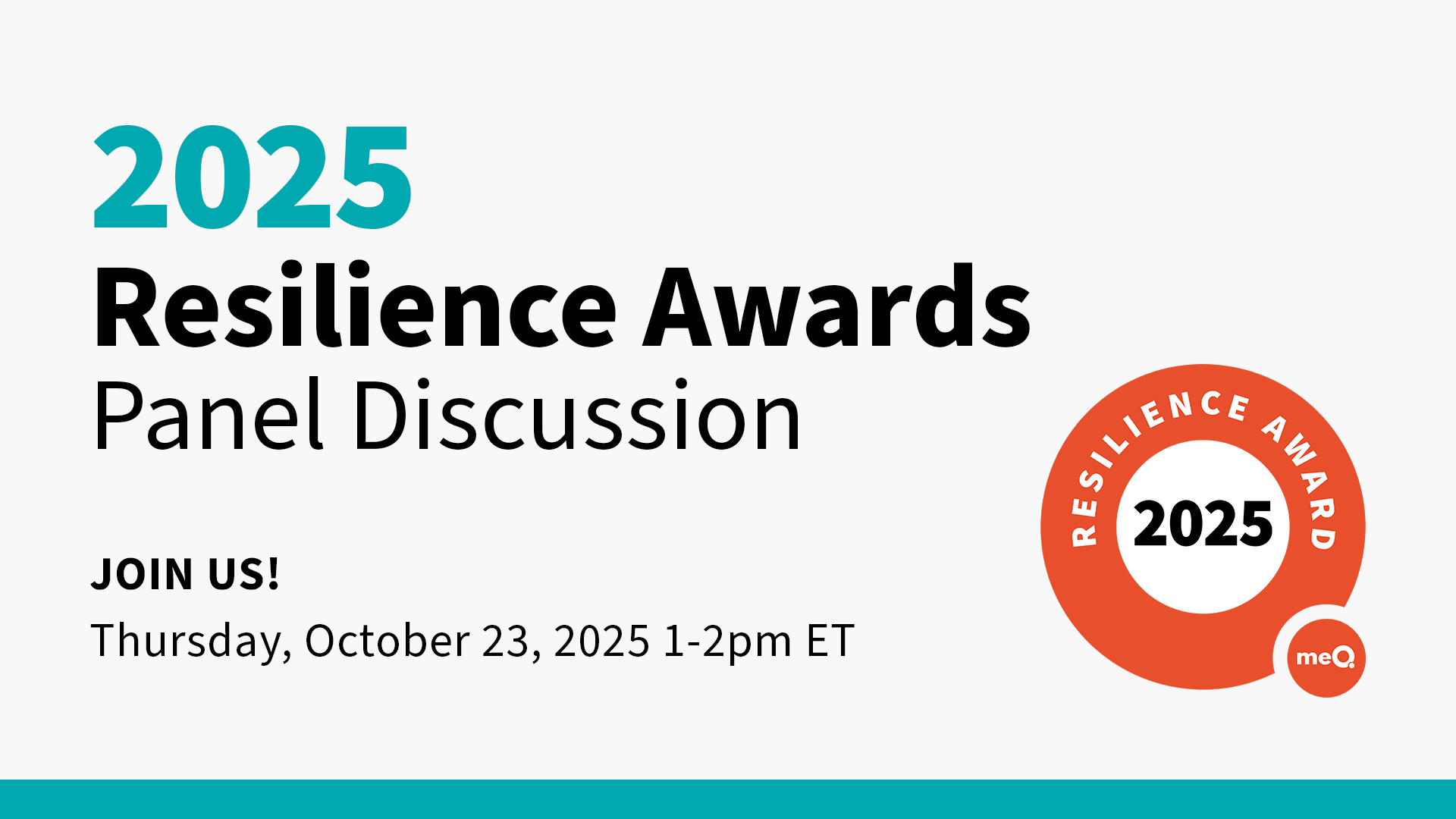 2025 Resilience Awards Panel Discussion